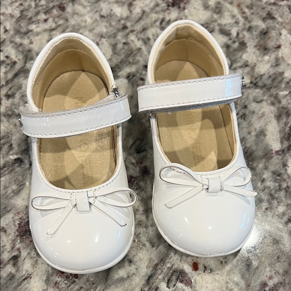 Naturino Glossy White Kids Dress Shoes